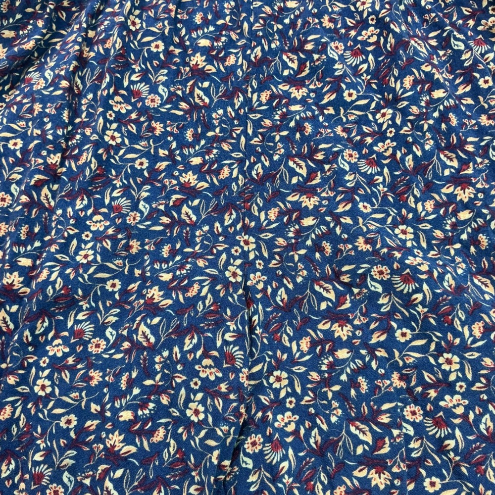 btween Blue Floral Jumpsuit Girls Size 10 Ruffle Shoulder Wide Leg 3E176TJ - Picture 5 of 16